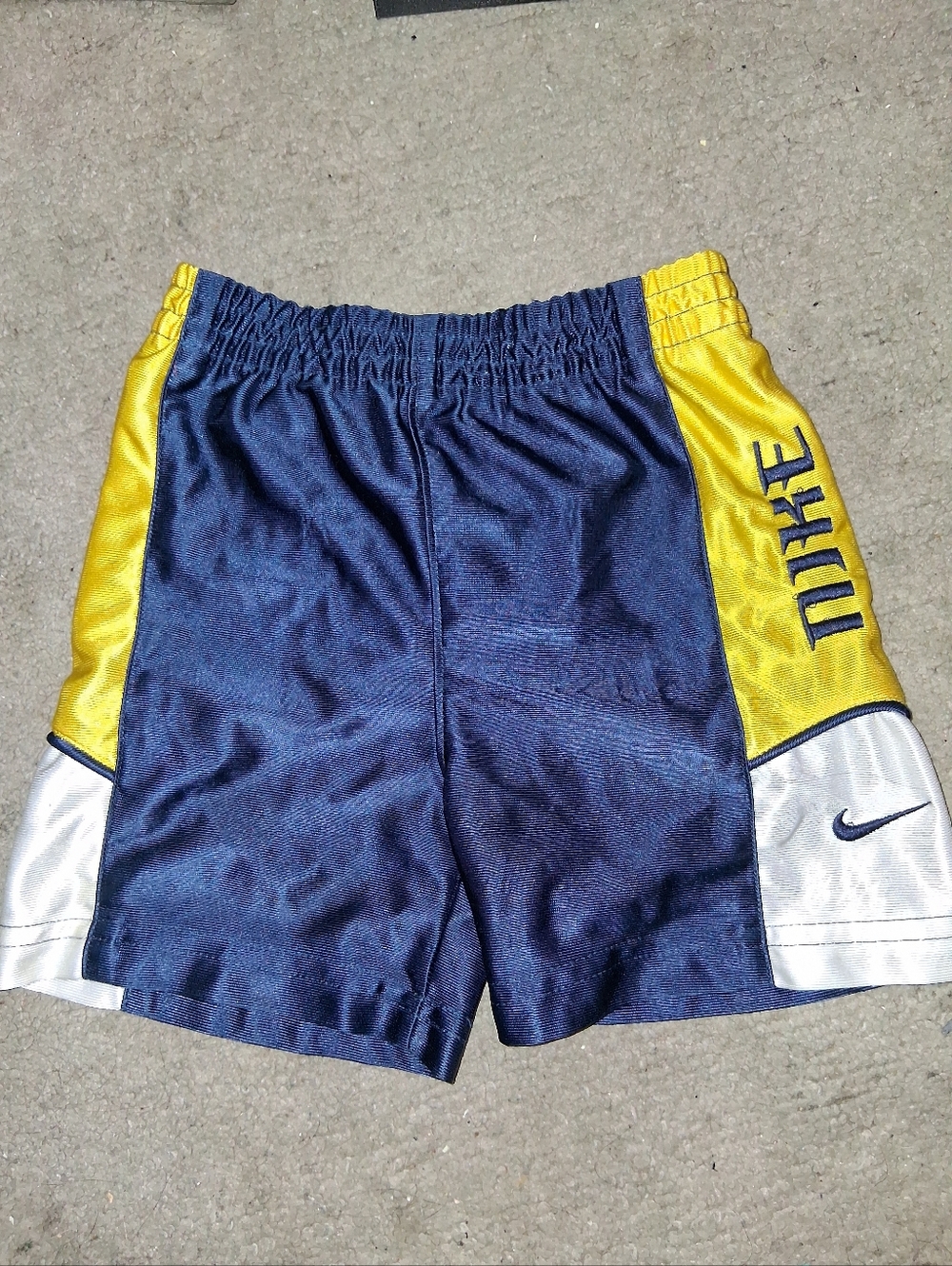 Nike Navy Blue Athletic Shorts with Yellow Accent Sz 2t